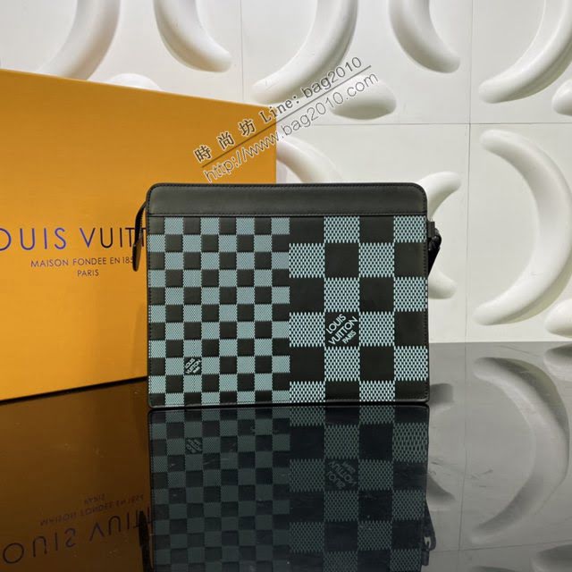LOUIS VUITTON專櫃新款包包 路易威登Standing手拿包 LV棋盤格牛皮手拿男包  ydh4010